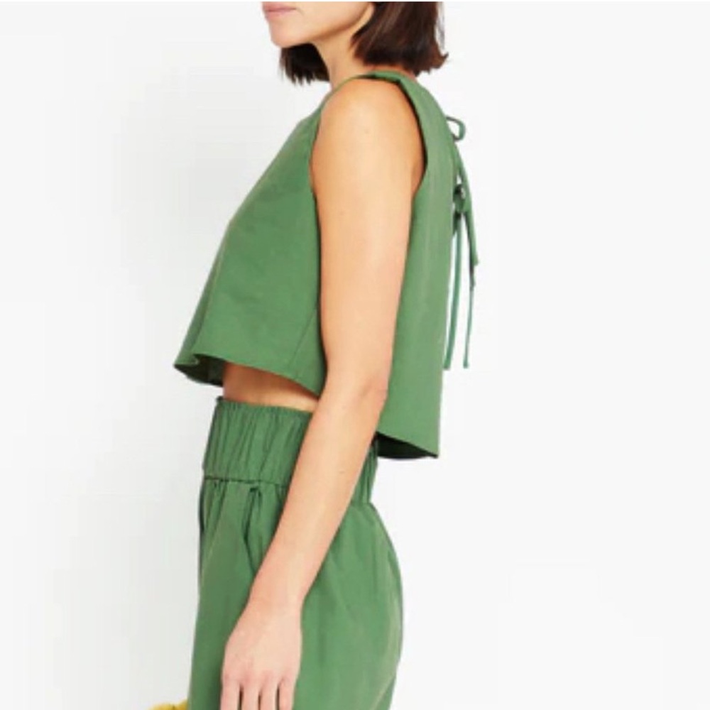 Kourt Willow Linen Blend Square Neck Tank - Picture 3 of 7